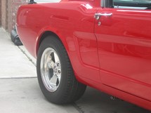 Rear stance after installing the 5-leaf mid-eye leaf springs.